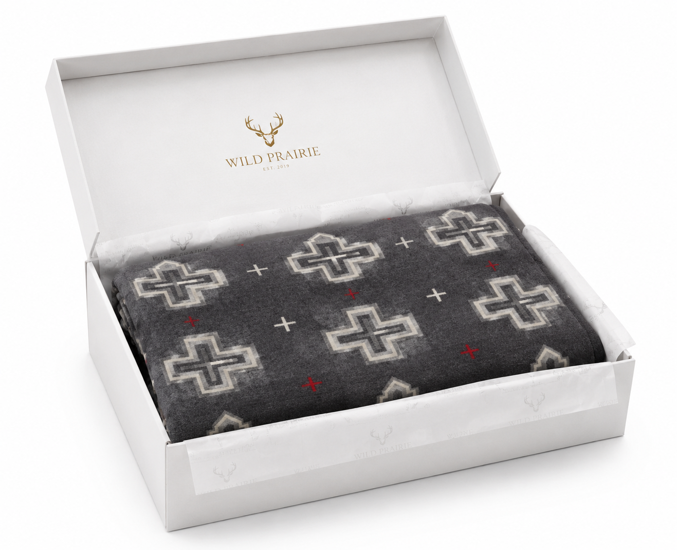 Midnight Summit Merino Wool Blanket –  Southwest Premium Heavyweight Throw with Suede Trim